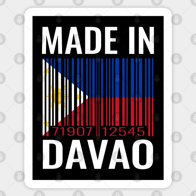 Made in Davao Barcode Flag of the Philippines Philippines Sticker